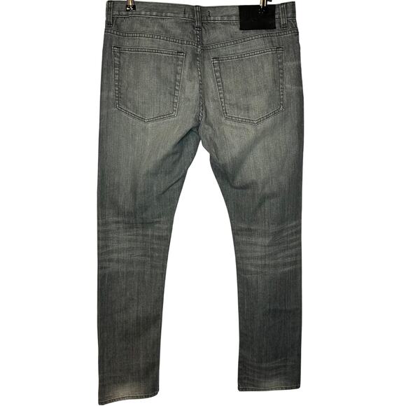 John Varvatos Men's Sz 36x33 Star USA Dark Gray Button Fly Jeans Slim Straight - Picture 5 of 7